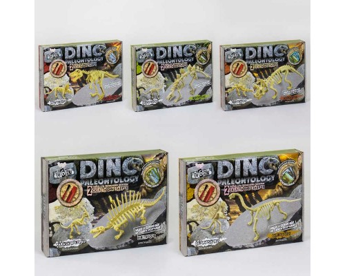 гр Набір для проведення розкопок "DINO PALEONTOLOGY" DP-01-01,02,03,04,05 РОС. (5) 5 видів, "Danko Toys"