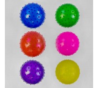 М`яч гумовий масажний С 40285 (400) 6 кольорів, діаметр 24 см, 70 грам