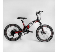 Дитячий спортивний велосипед 20 '' CORSO «T-REX» 41777 (1) магнієва рама, обладнання MicroShift, 7 швидкостей, зібраний на 75