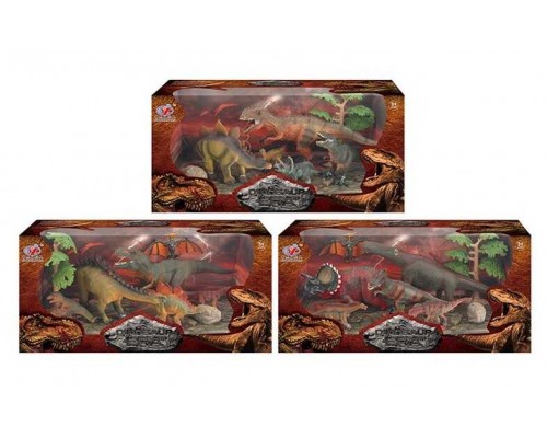 Набір динозаврів Q 9899-226 (12/2) 3 види, 7 елементів, в коробці