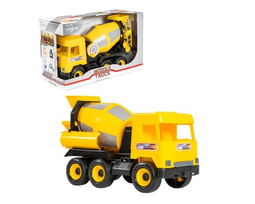 гр Бетонозмішувач "Middle truck" (жовтий) 39493 (4) "Tigres", в коробці