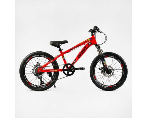 Велосипед Спортивний CORSO SPIRIT 20" дюймів TK - 20697 (1) рама сталева 12``, 7 швидкостей Shimano, зібран на 75