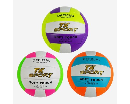 М`яч волейбольний C 60966 (60) "TK Sport" 3 види, матеріал м`який PVC, вага 280-300 грамів, розмір №5, ВИДАЄТЬСЯ ТІЛЬКИ МІКС ВИДІВ