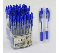 Набір кулькових ручок С 37076 (40) ЦІНА ЗА 60 ШТУК В БЛОЦІ, синя паста, діаметр пишучого вузла 0,7 мм