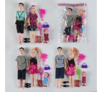 Набір ляльок Сім'я DD-011 (480/2) 3 види, з аксесуарами, в пакеті, ВИДАЄТЬСЯ ТІЛЬКИ МІКС ВИДІВ