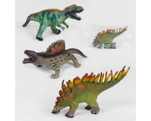 Динозавр музичний Q 9899-507 А (36/2) 4 види, м'який, гумовий, 41 см, 1 шт, в пакеті
