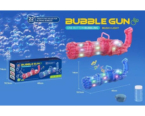 Установка з мильними бульбашками 102 A (60) 2 кольори, звук, світло, в коробці