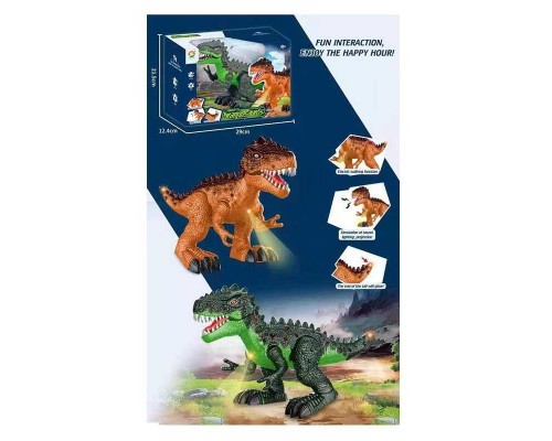 Динозавр 666-36 A (48/2) 2 кольори, “Тиранозавр”, підсвічування, гарчить, ходить, в коробці