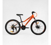Велосипед Спортивний Corso «Gravity» 24" дюйми GR-24005 (1) рама алюмінієва 12’’, обладнання Shimano 21 швидкість, зібран на 75