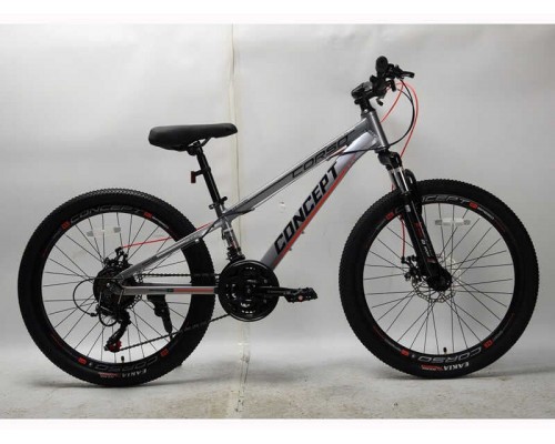 Велосипед Спортивний Corso 24" дюймів «Concept» CP-24902 (1) рама алюмінієва 11’’, обладнання Shimano, 21 швидкість, зібран на 75