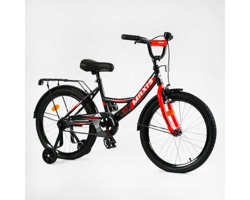 Велосипед 20" дюймів 2-х колісний "CORSO" MAXIS CL-20475 (1) ручне гальмо, дзвіночок, додаткові колеса, ЗІБРАНИЙ НА 75, в коробці