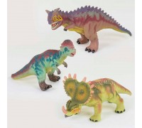 Динозавр музичний Q 9899-509 А (36/2) 3 види, 32-34 см, м'який, гумовий, ЦІНА ЗА 1 ШТ