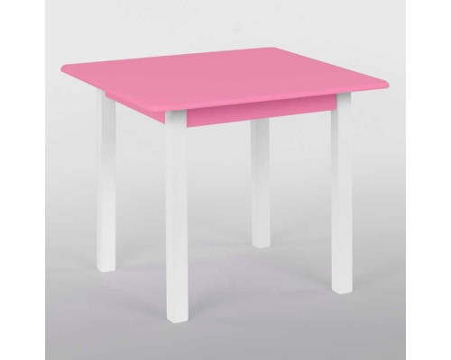 гр Столик 60*60 колір рожевий, квадратний (1) висота 52 см, вага 7 кг, "Ігруша"