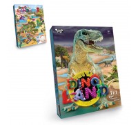 гр Ігровий набір "Dino land 7в1" DL-01-01U УКР. (5) "Danko Toys", тісто, настільна гра, сніг, формочки