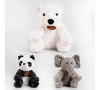 М'яка іграшка D 34611 (200) "Слон, Панда, Ведмідь", 3 види, 25см