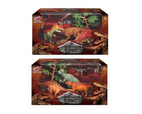 Набір динозаврів Q 9899-206 (24/2) 2 види, 7 елементів, 5 динозаврів, 2 аксесуари, в коробці