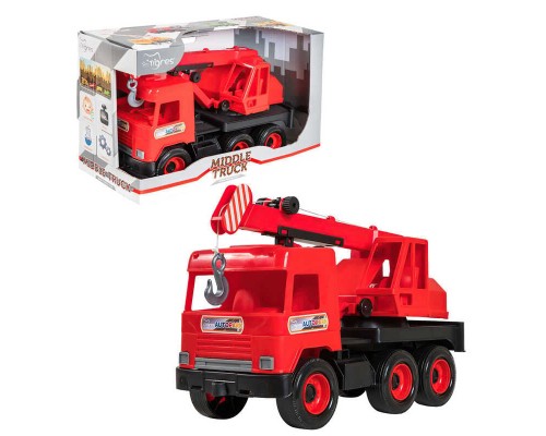 гр Авто "Middle truck" кран (4) 39487 (червоний) в коробці "Tigres"