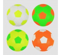 М`яч футбольний C 50488 (60) 4 види, вага 280 грамів, гумовий балон, матеріал PVC, розмір №5