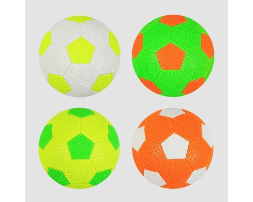 М`яч футбольний C 50488 (60) 4 види, вага 280 грамів, гумовий балон, матеріал PVC, розмір №5