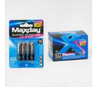 Батарейки “Maxday” C 57144 (20) Alcaline, міні-пальчикові, АAА 1,5V, ЦІНА ЗА 48 ШТУК В БЛОЦІ