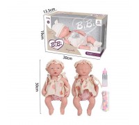 Пупс XBY 3378-11 B (36/2) немовля, силіконовий, підгузок, пляшечка, висота 29 см, в коробці